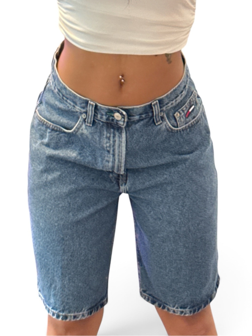 Tommy Hilfiger Light Blue Boyfriend Denim Bermuda Shorts